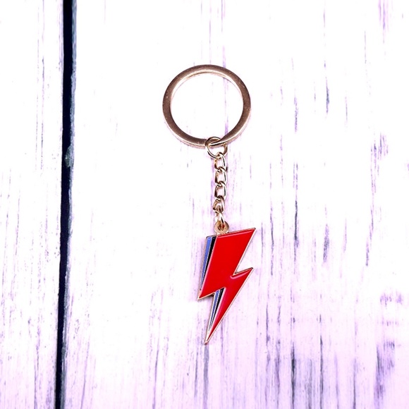 Bowie Bolt Gold Ring Keychain - Picture 4 of 5